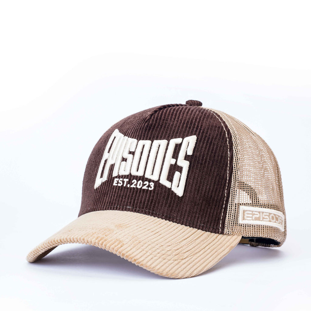 Episodes Mocha Sand Trucker Cord Cap