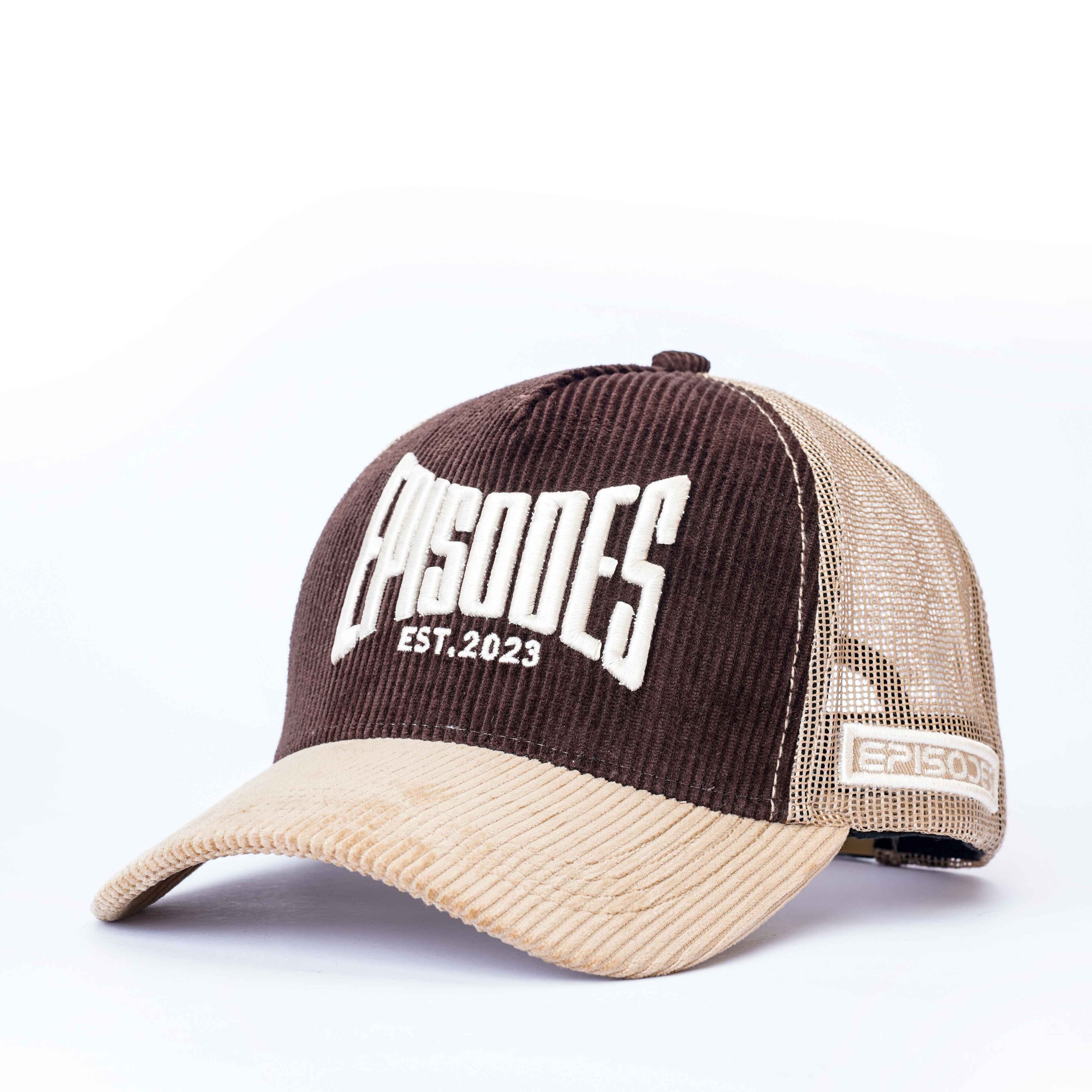 Episodes Mocha Sand Trucker Cord Cap