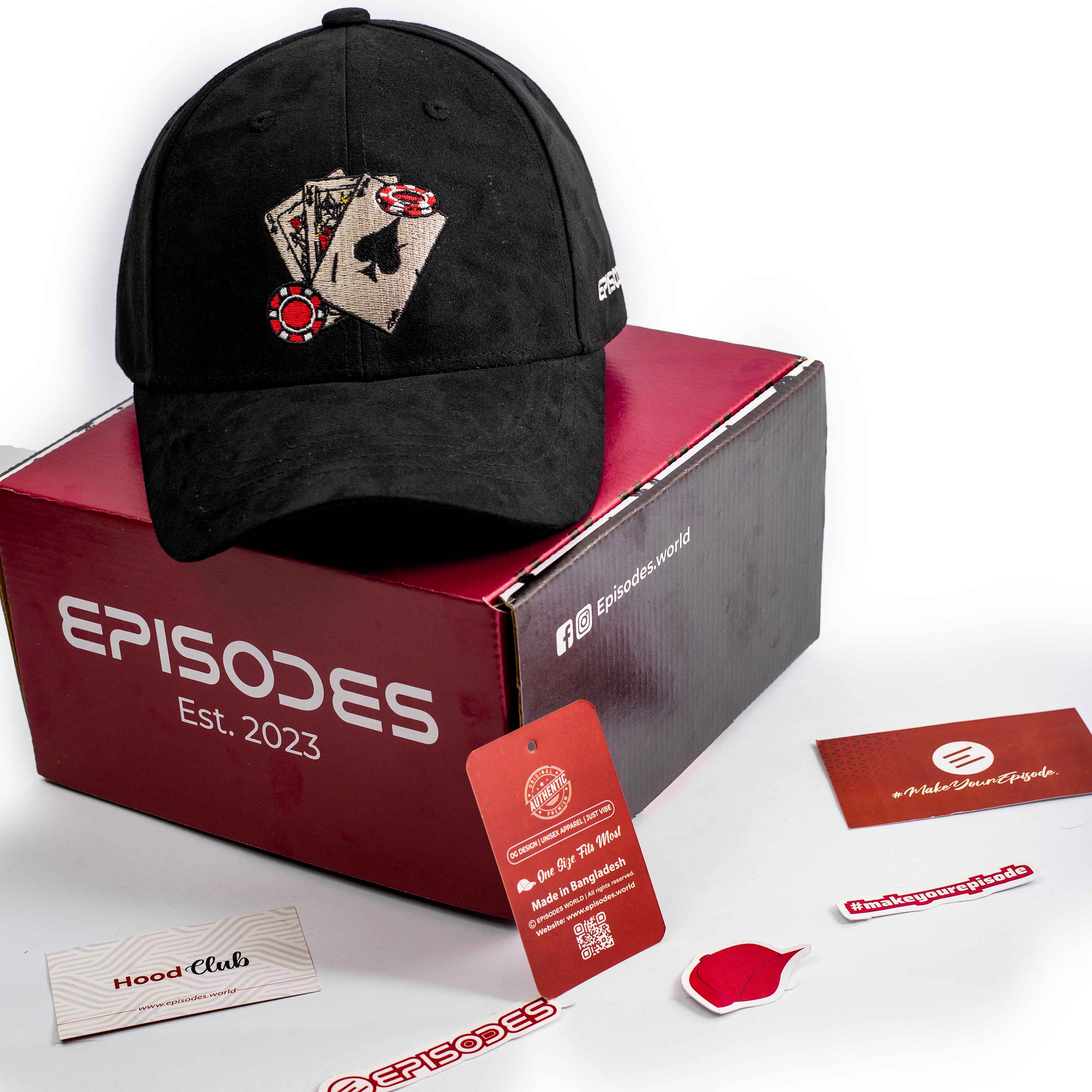 Episodes Ace Black Suede Cap