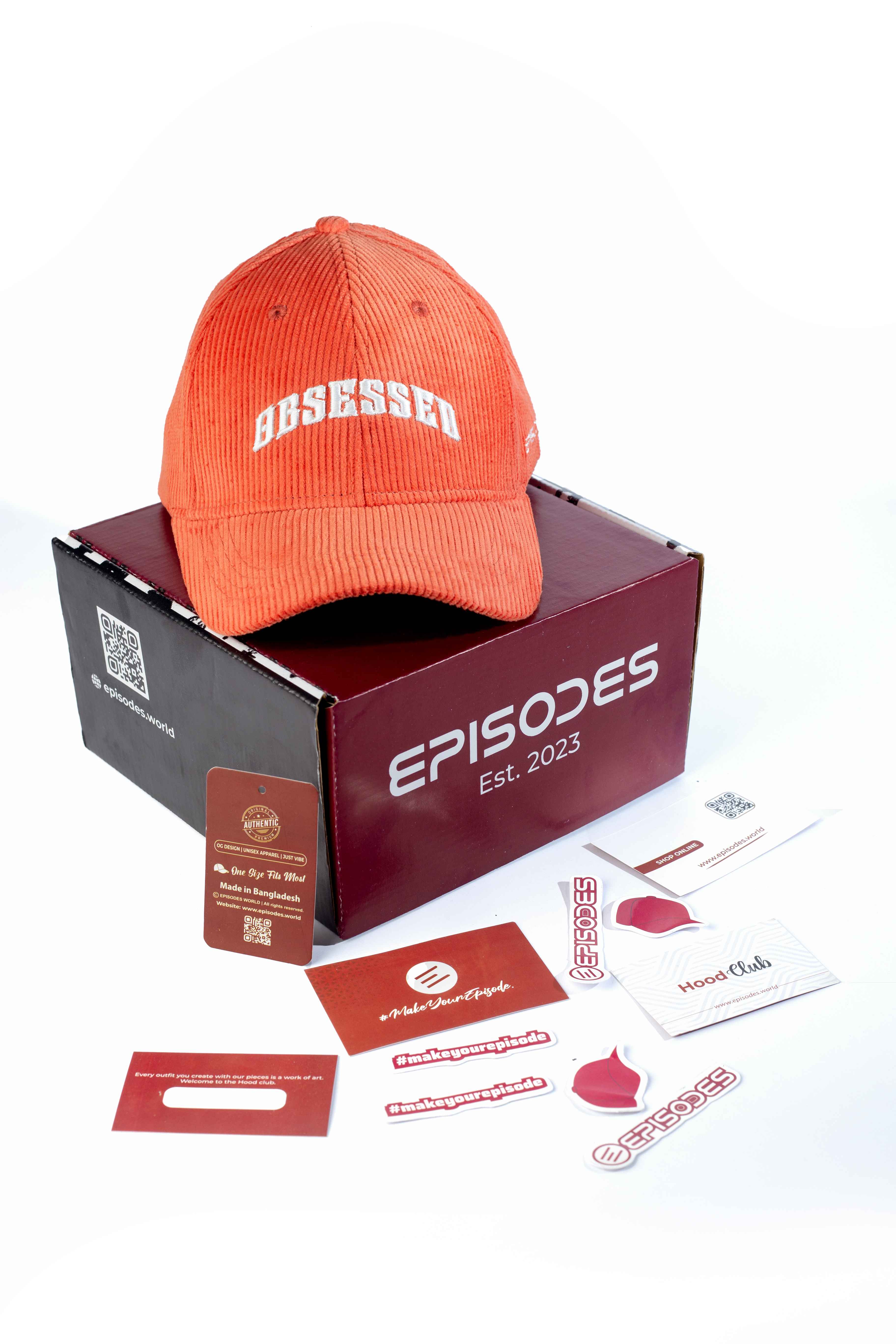 Episodes Obsessed Orange Cord Cap