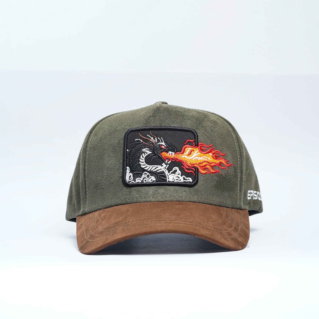 Episodes 'dragon' High Crown Suede Cap