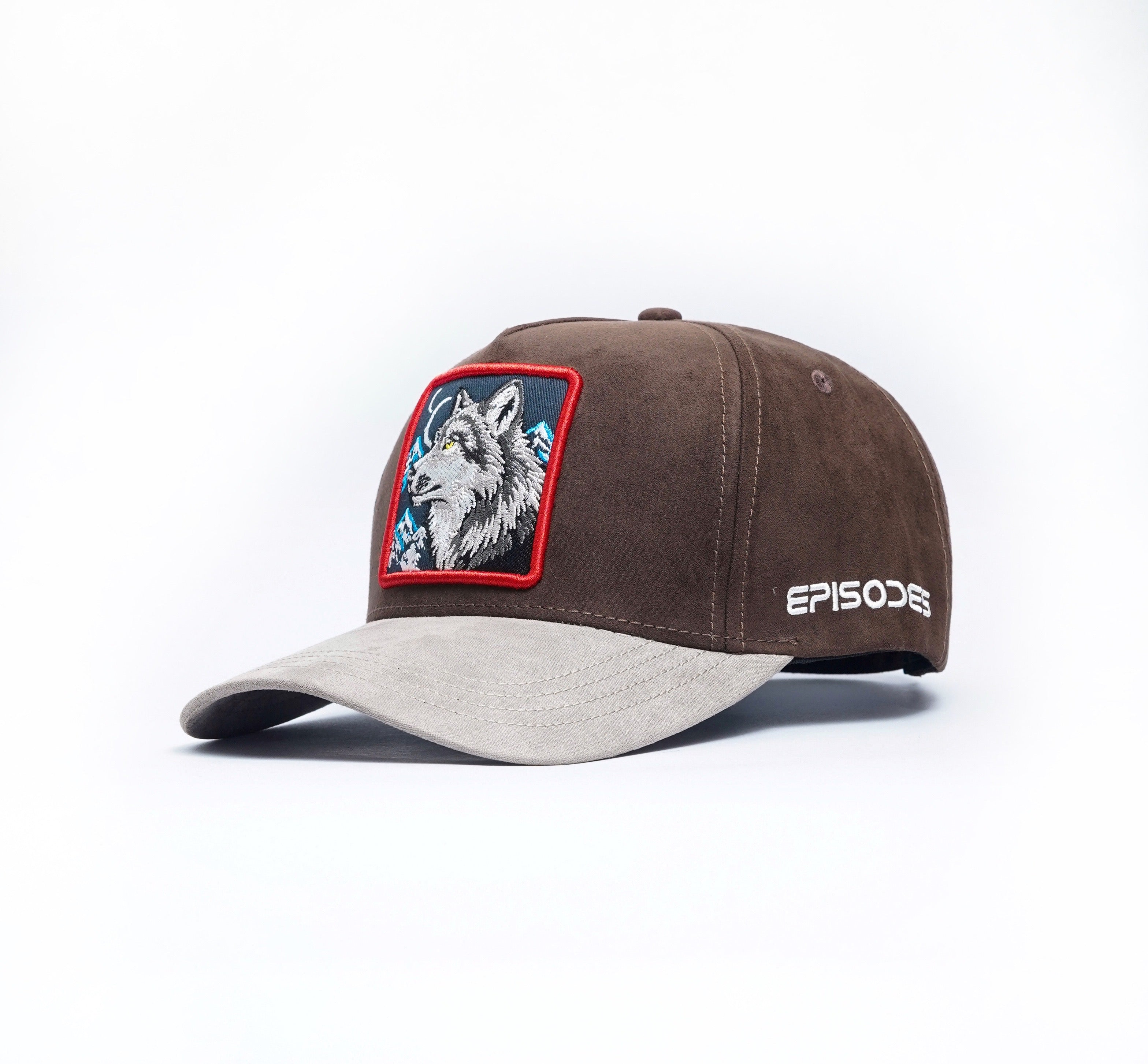 Episodes 'wolf' High Crown Suede Cap