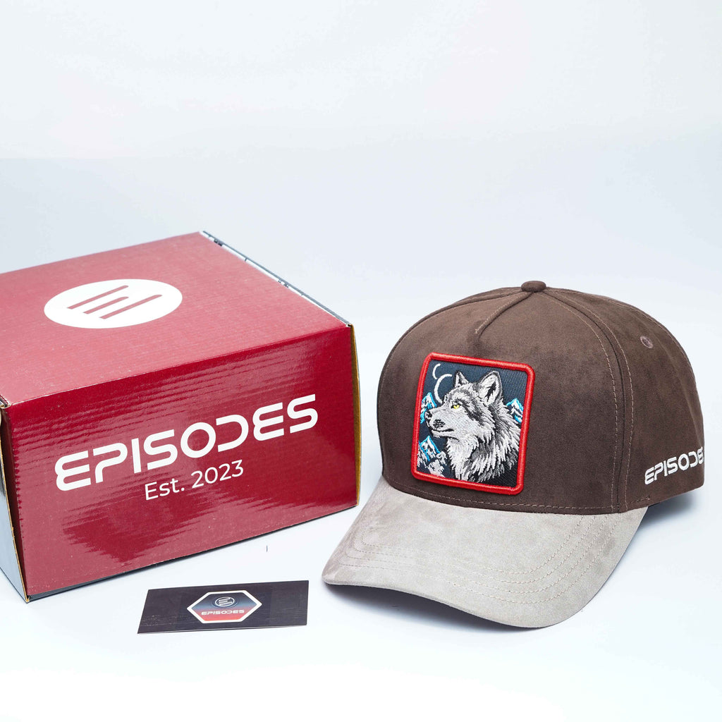 Episodes 'wolf' High Crown Suede Cap