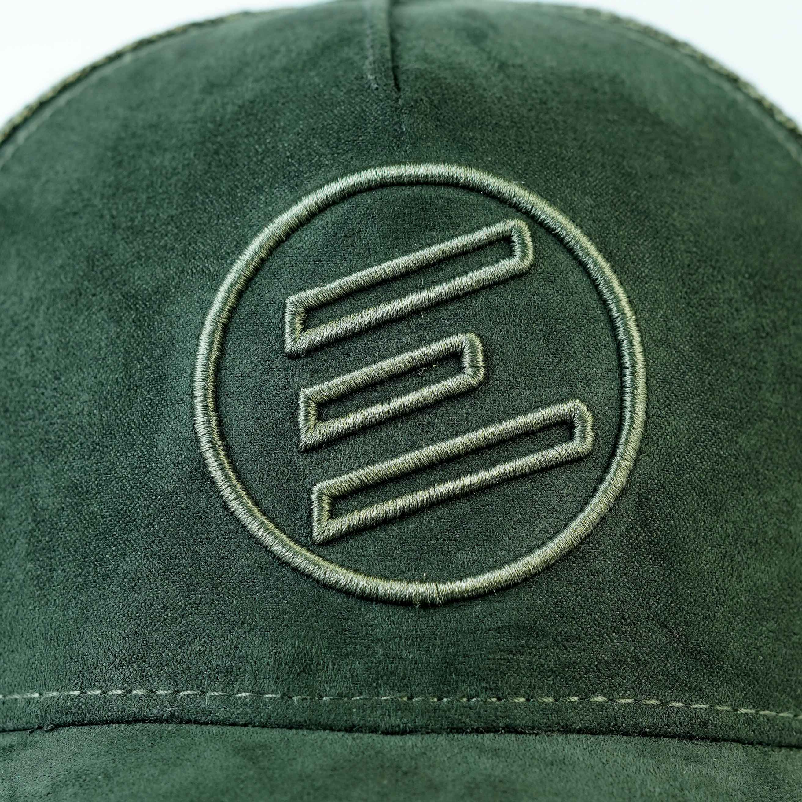 Iconic Olive Suede Trucker Cap