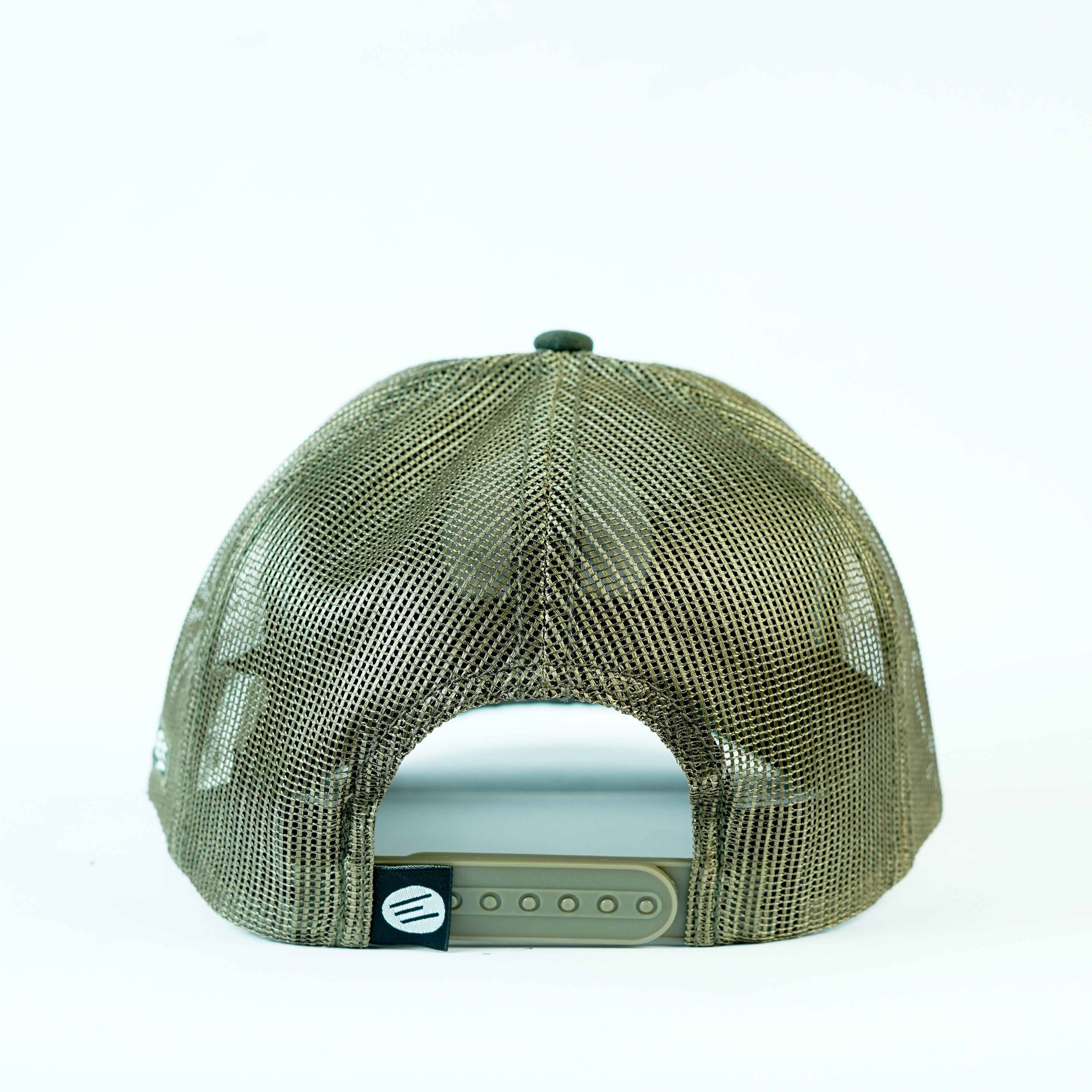 Iconic Olive Suede Trucker Cap