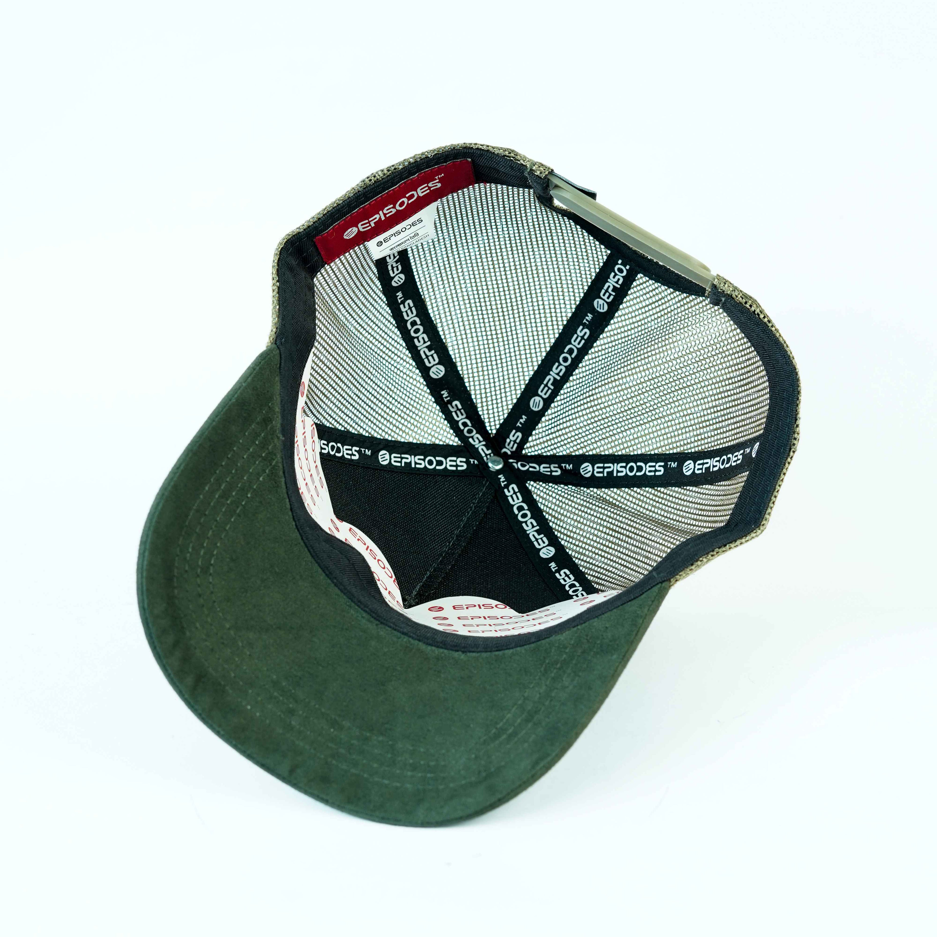 Iconic Olive Suede Trucker Cap